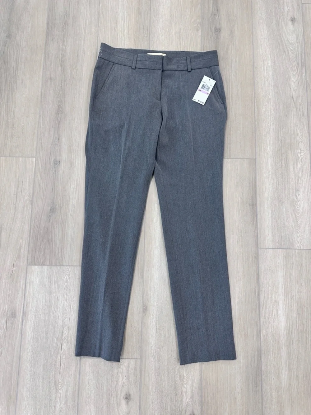 NWT MICHAEL Michael Kors Derby straight leg dress pants grey size 6